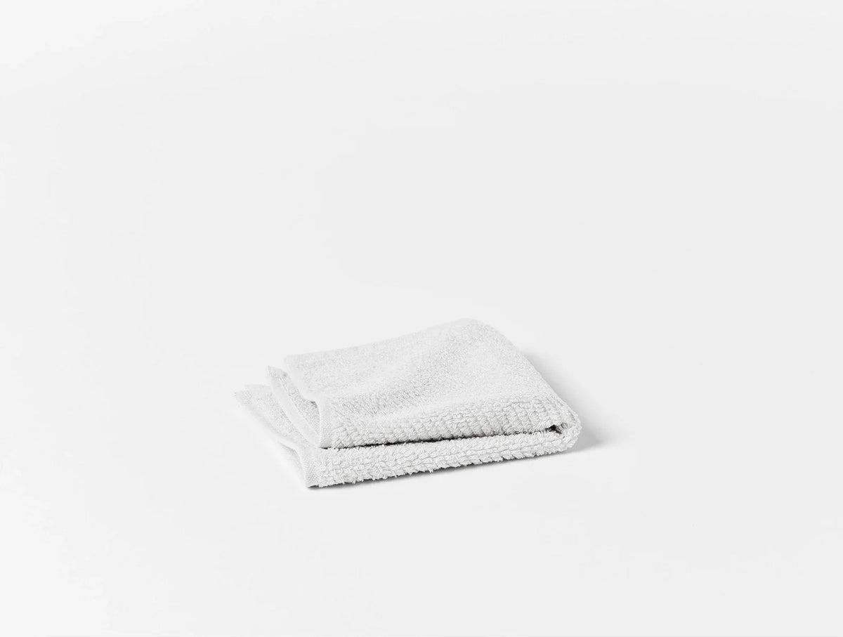 Coyuchi Wash Cloths - Set of 6 Alpine White Air Weight Organic Towels &amp; Bath Mats
