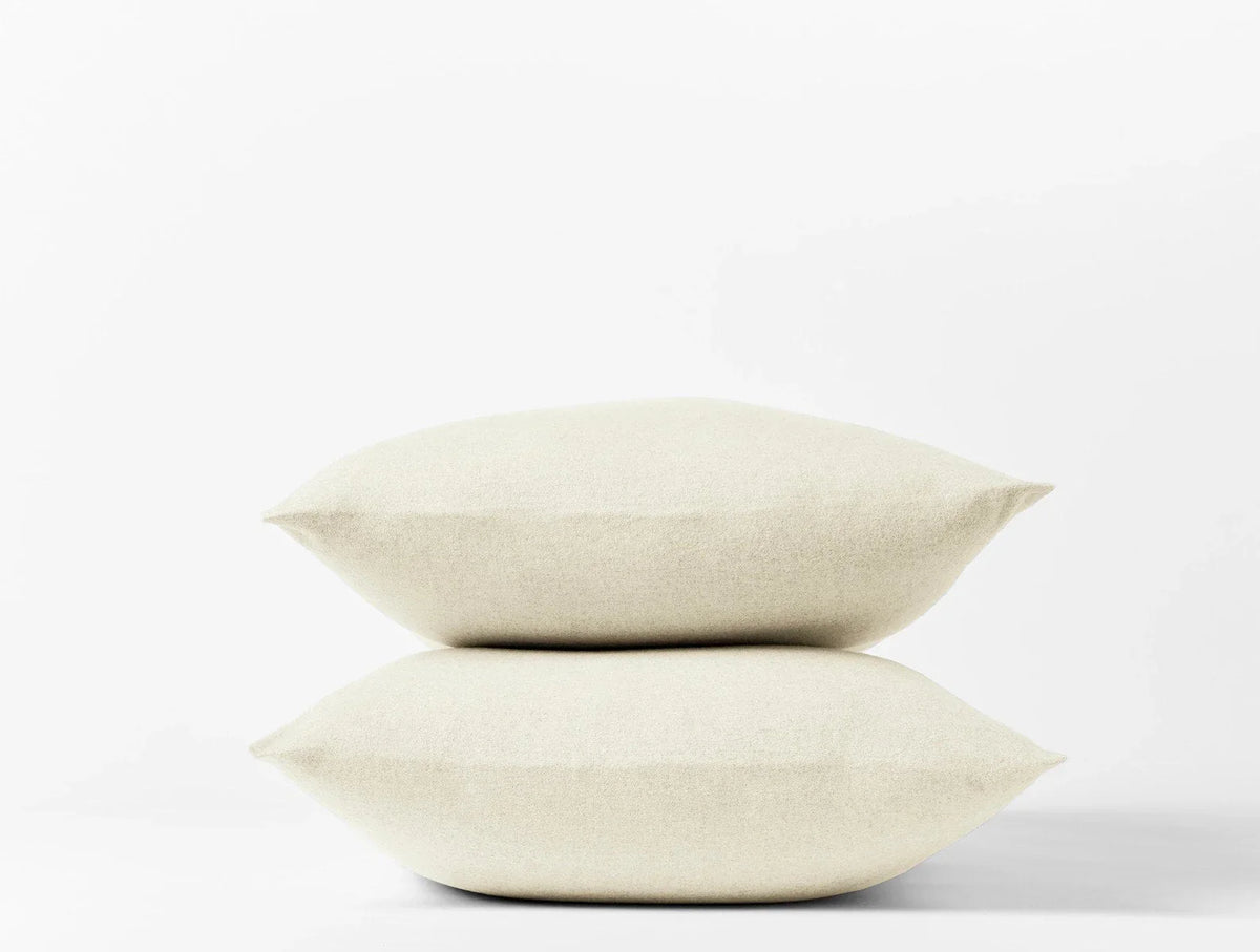 Coyuchi Pillowcase- King Undyed Cloud Brushed Organic Flannel Sheet Set