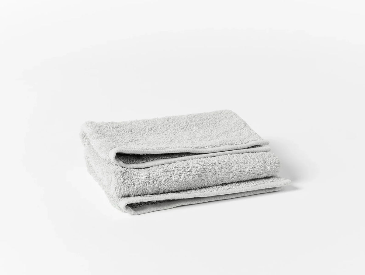Coyuchi Hand Towel Fog Cloud Loom Organic Towels &amp; Bath Mat