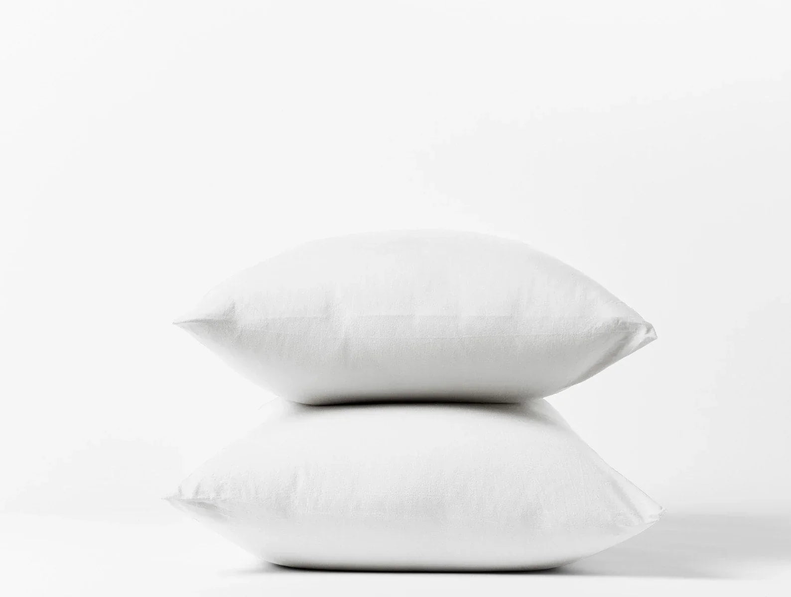 Coyuchi King Pillowcase Set Alpine White Organic Crinkled Percale Sheet Set