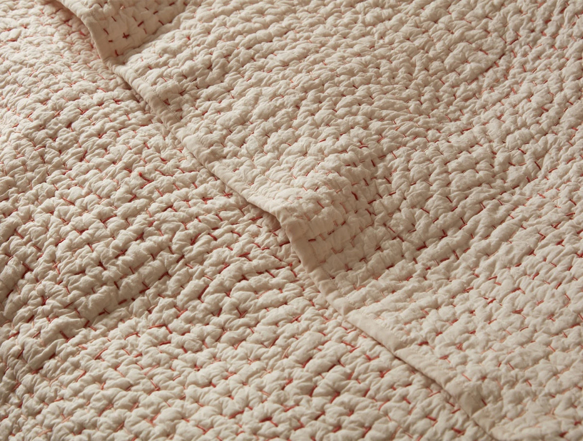 Coyuchi Euro Sham Undyed Pebbled Handstitched Organic Quilt