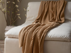 Coyuchi Madrone Knit Organic Throw