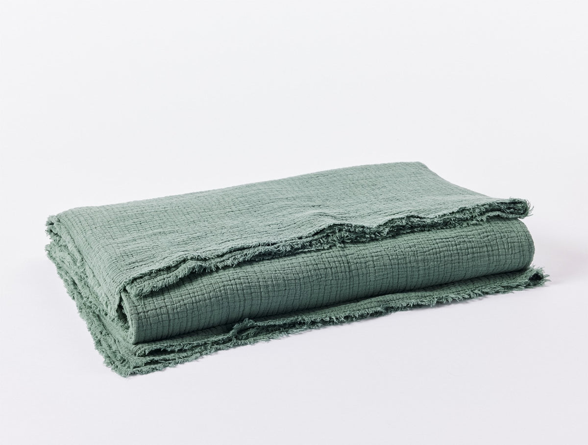 Coyuchi Juniper Topanga Organic Matelasse Blanket