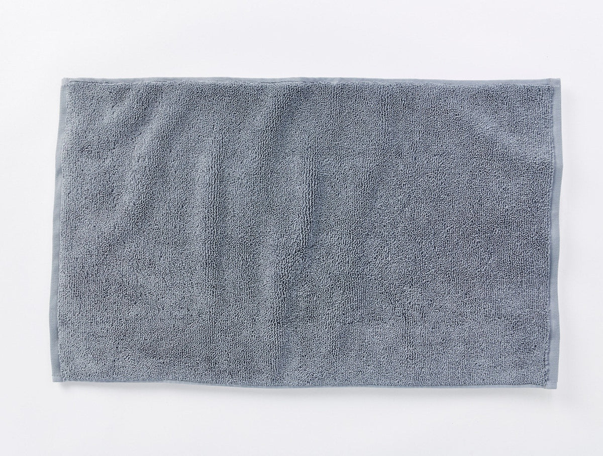 Coyuchi Bath Mat 24&quot; x 36&quot; Steel Blue Cloud Loom Organic Towels &amp; Bath Mat
