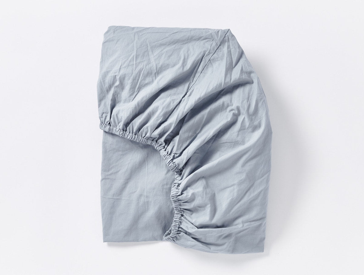 Coyuchi Organic Crinkled Percale Crib Fitted Sheet