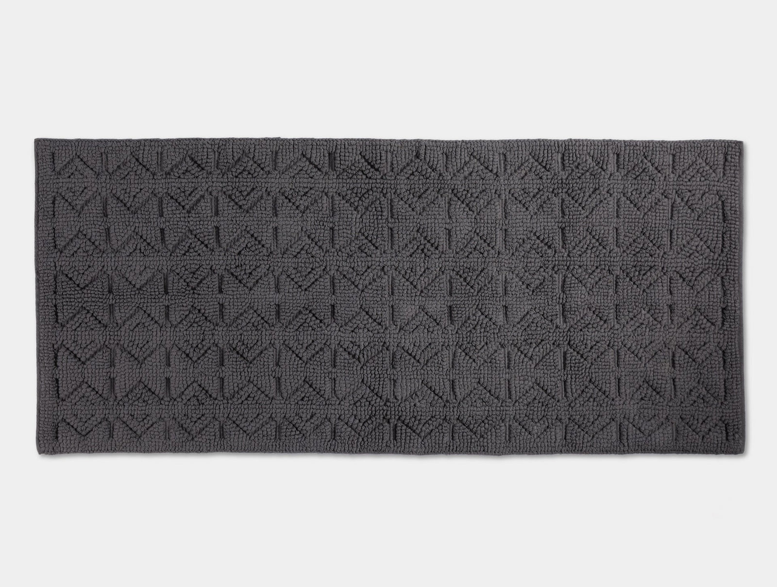 Coyuchi Bath Runner Slate w Pavement Mosaic Canyon Organic Bath Rug