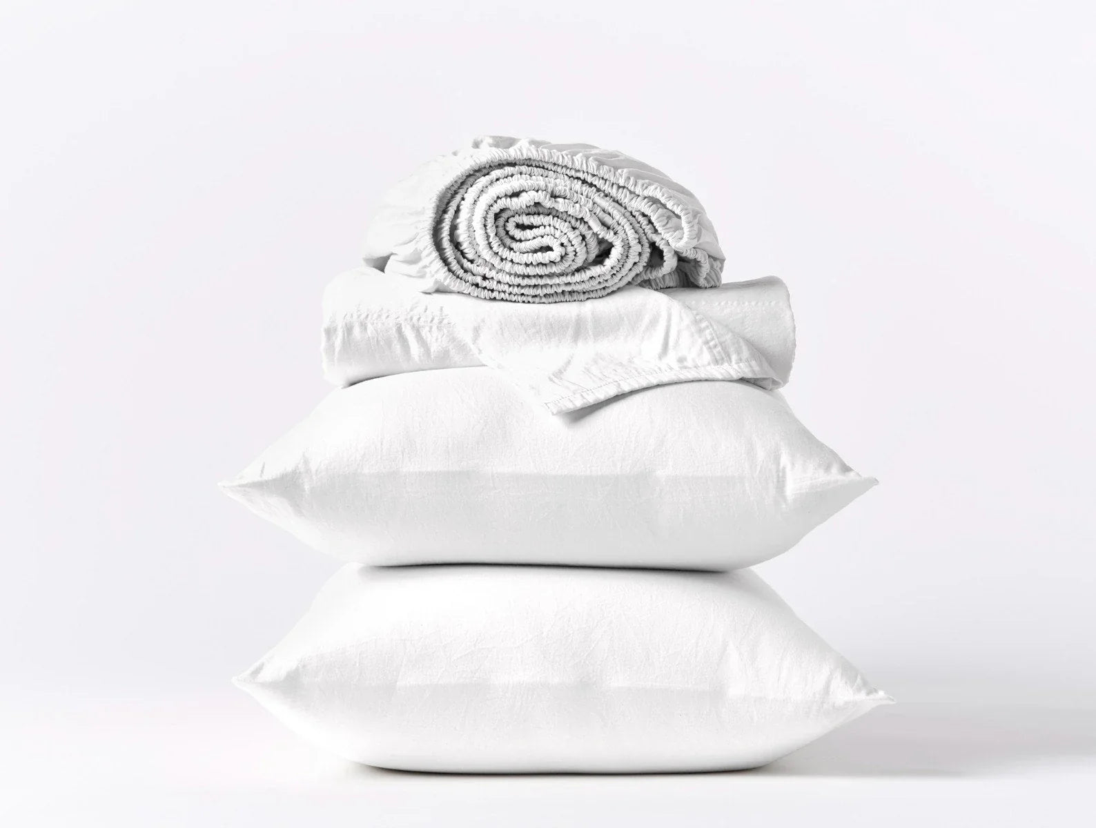 Coyuchi Cal King Alpine White Classic Organic Sateen Sheet Set