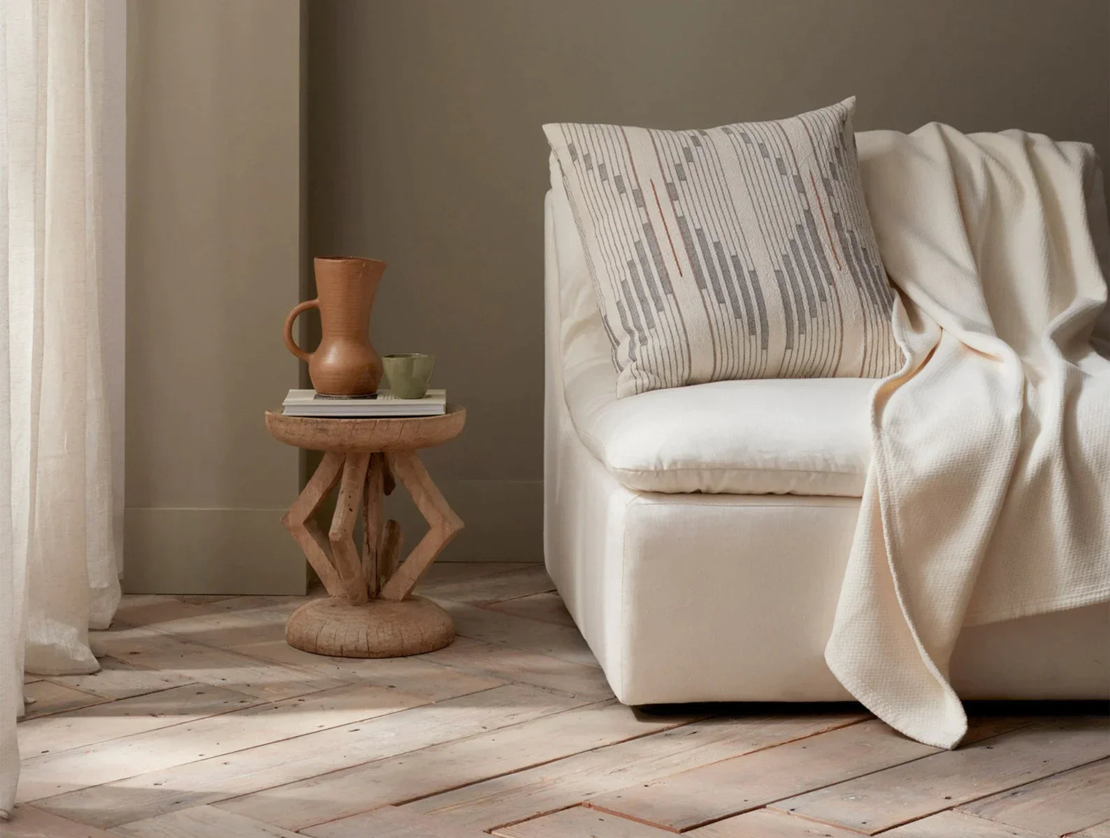 Coyuchi Sequoia Washable Organic Cotton & Wool Blanket