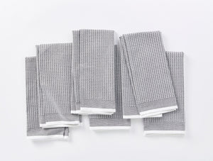 Coyuchi Shadow Organic Waffle Kitchen Towels, Set of 6