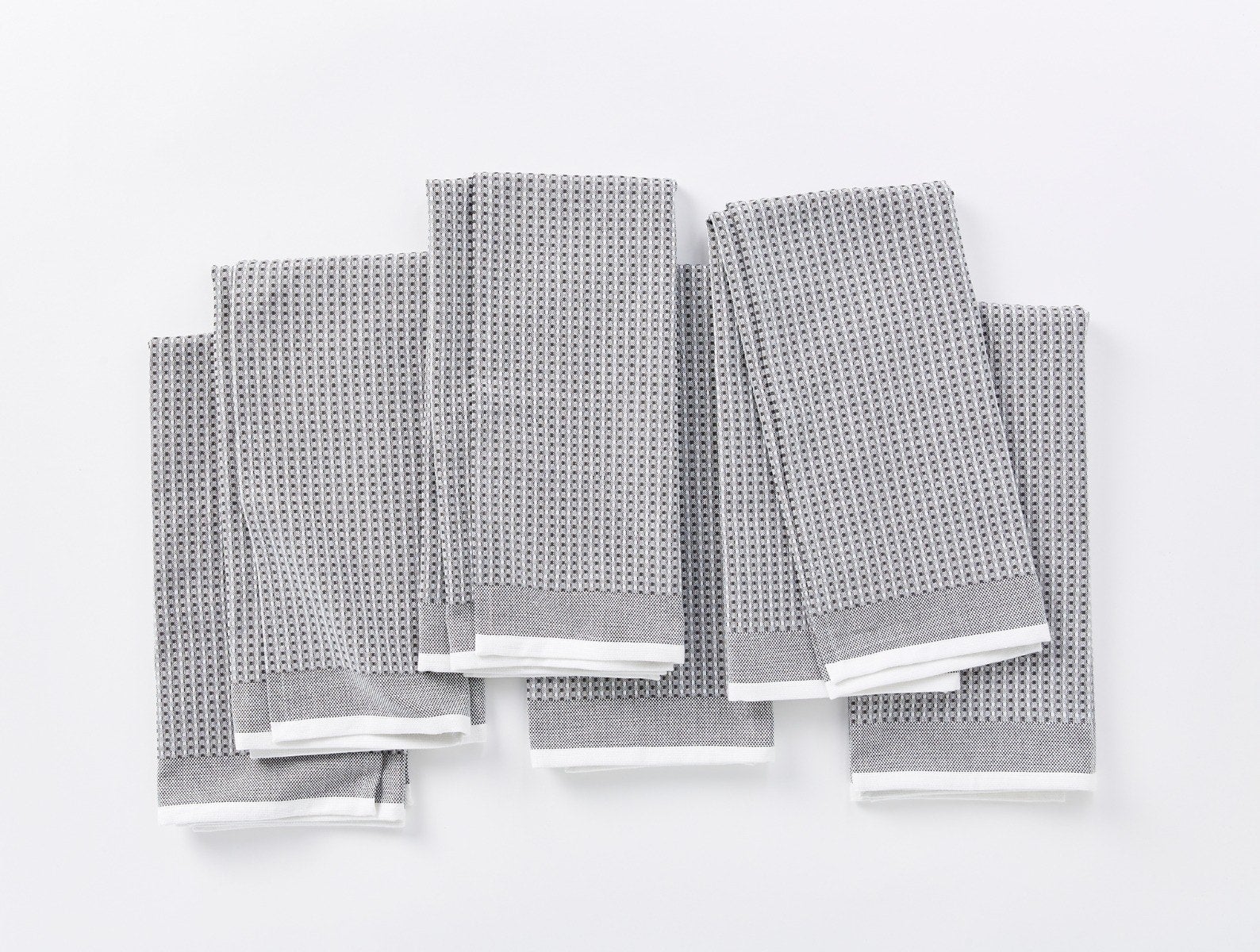 Coyuchi Shadow Organic Waffle Kitchen Towels, Set of 6