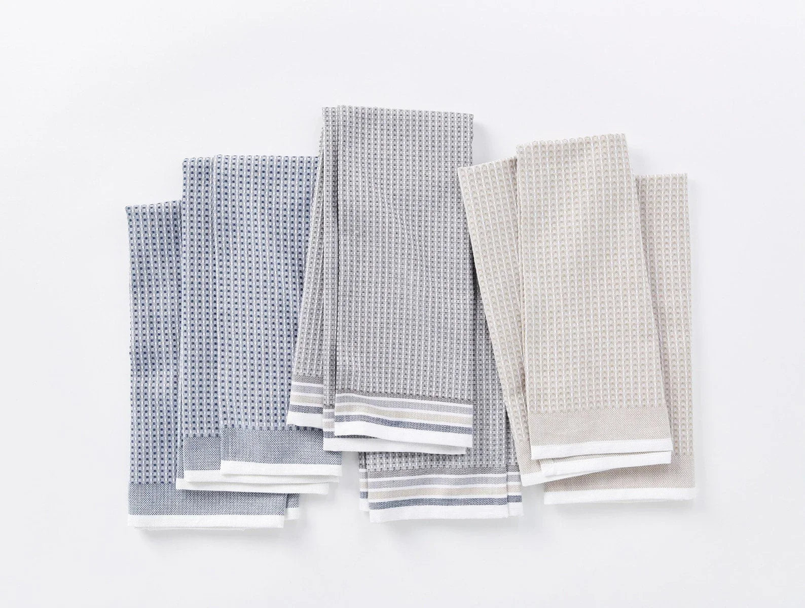 Coyuchi Shoreline Organic Waffle Kitchen Towels, Set of 6