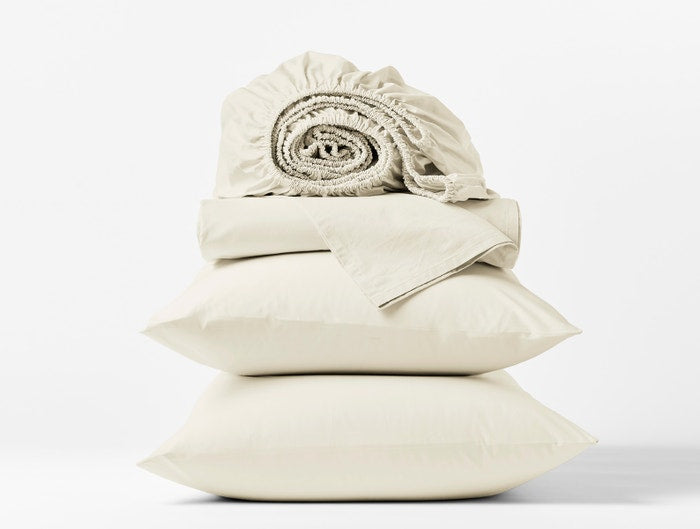 Coyuchi Undyed Refined Organic Percale Sheet Set