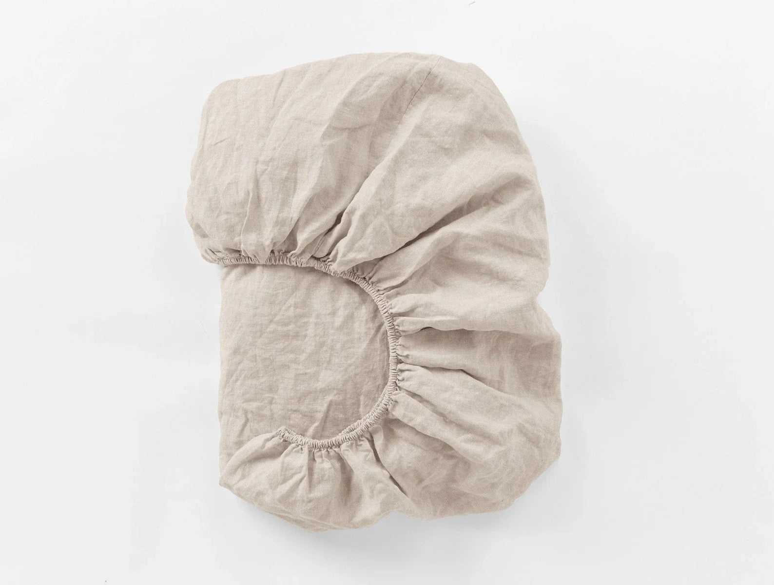 Coyuchi King Natural Chambray Organic Relaxed Linen Fitted Sheet