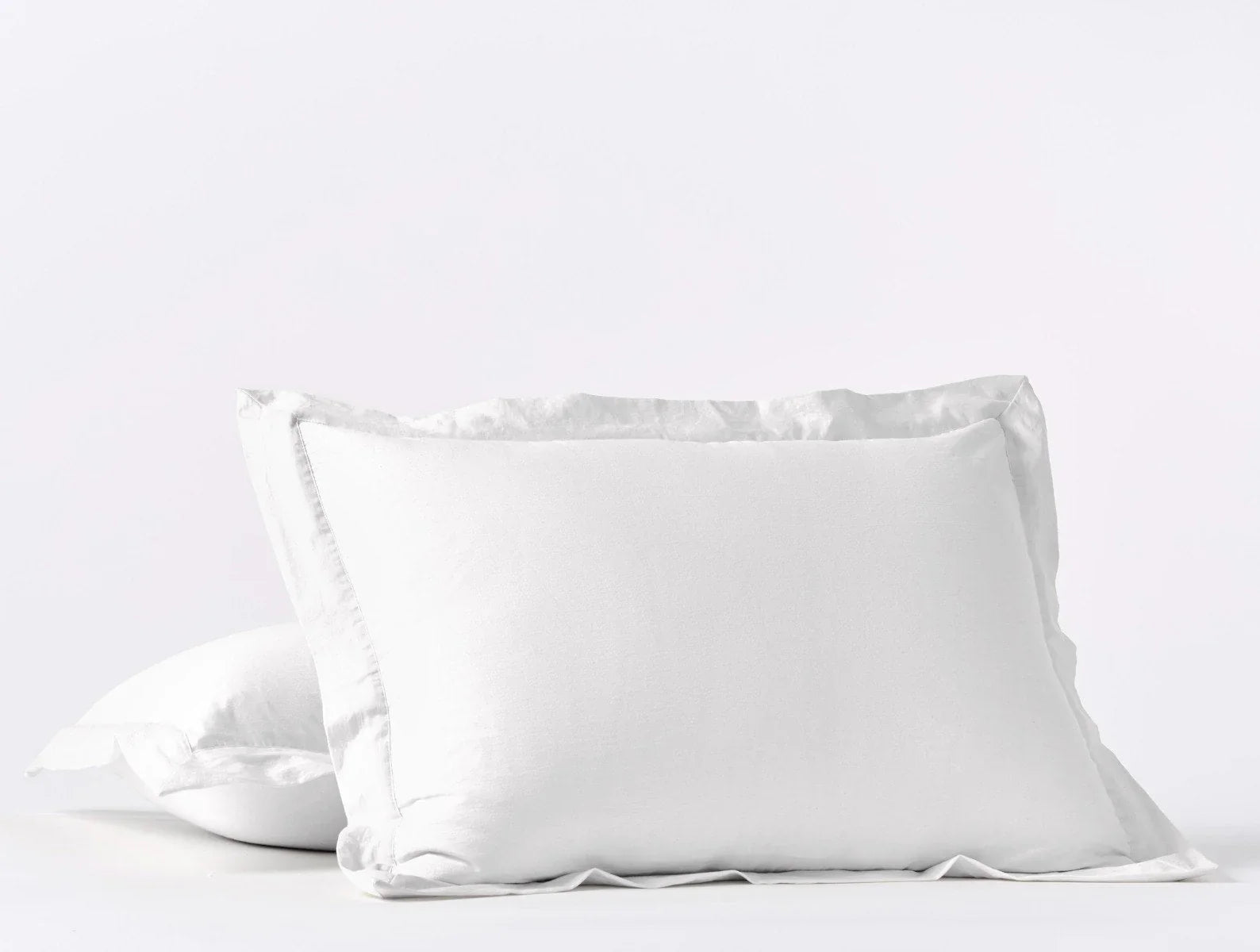 Coyuchi Standard Shams Alpine White Cloud Soft Organic Sateen Duvet Cover