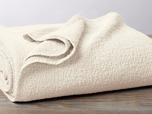 Coyuchi Undyed Cascade Organic Matelasse Blanket