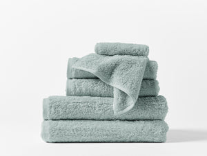 Coyuchi Palest Ocean Cloud Loom Organic Towels & Bath Mat