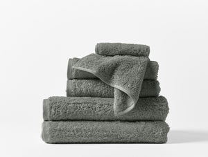 Coyuchi Slate Cloud Loom Organic Towels & Bath Mat