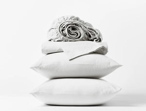Coyuchi Alpine White Organic Crinkled Percale Sheet Set