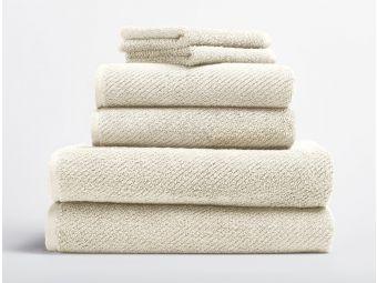 Coyuchi Cloud Loom Organic Hand Towel - Alpine White