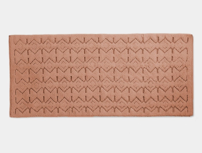 Coyuchi Bath Runner Adobe w Undyed Mosaic Canyon Organic Bath Rug