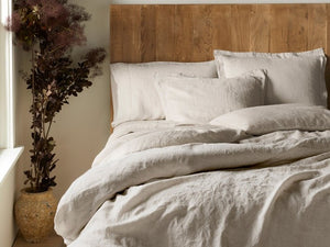 Coyuchi Natural Chambray Organic Relaxed Linen Duvet Cover