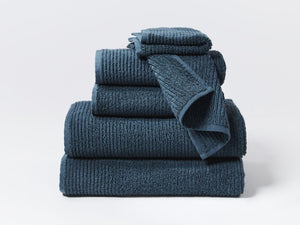 Coyuchi Deep Ocean Temescal Organic Towels & Bath Mat